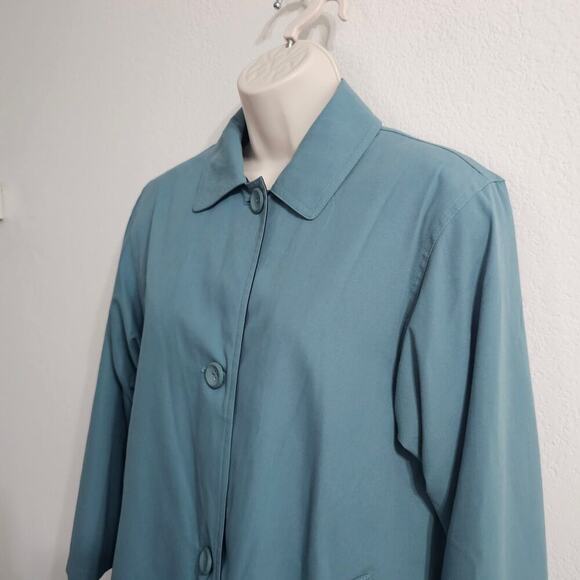 LONDON FOG Limited Edition Insulated Rain Jacket in Teal Blue Size Petite XS - Picture 5 of 10